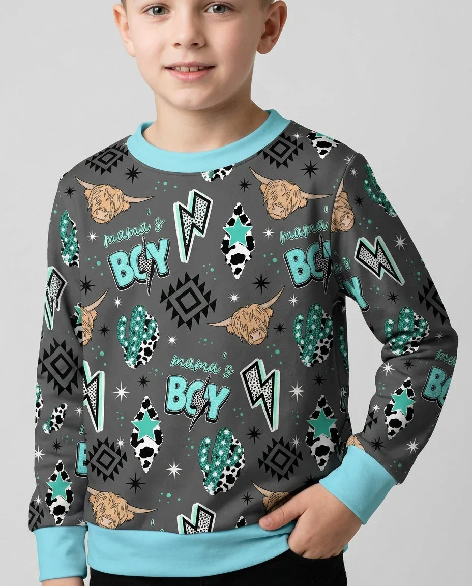 Western Mama & Me passende Bambus-Rundhals-Sweatshirts