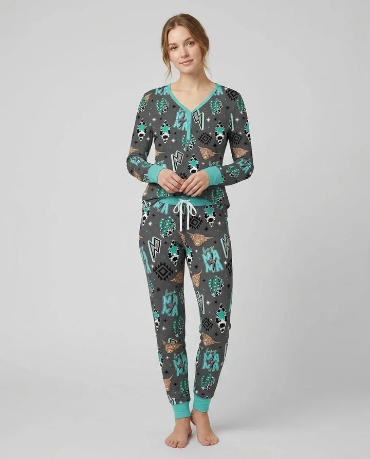 Western Mama & Me Matching  Bamboo Women Pajama Set