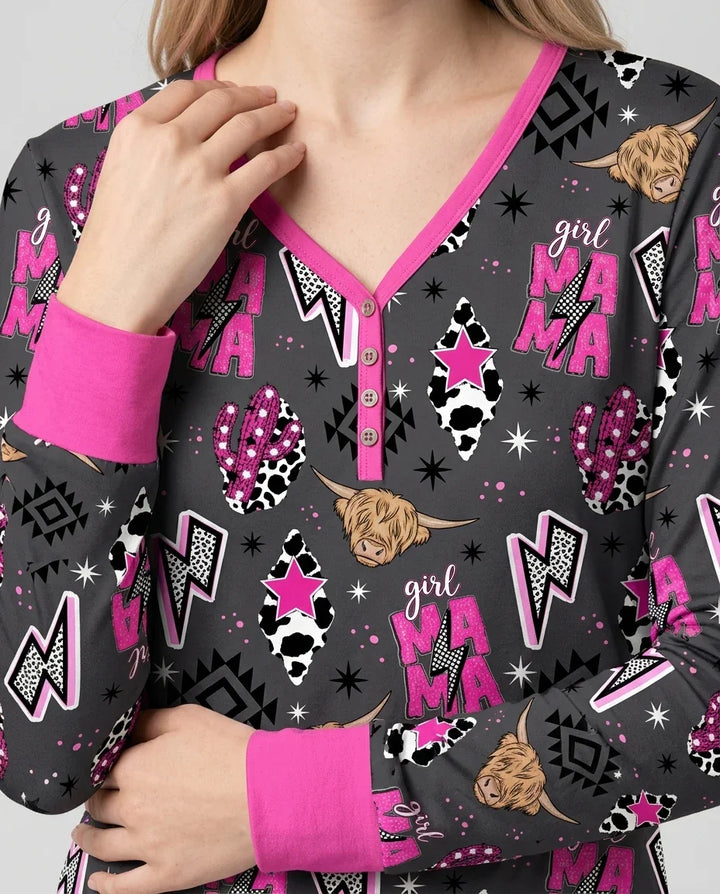 Western Mama & Me Matching  Bamboo Women Pajama Set