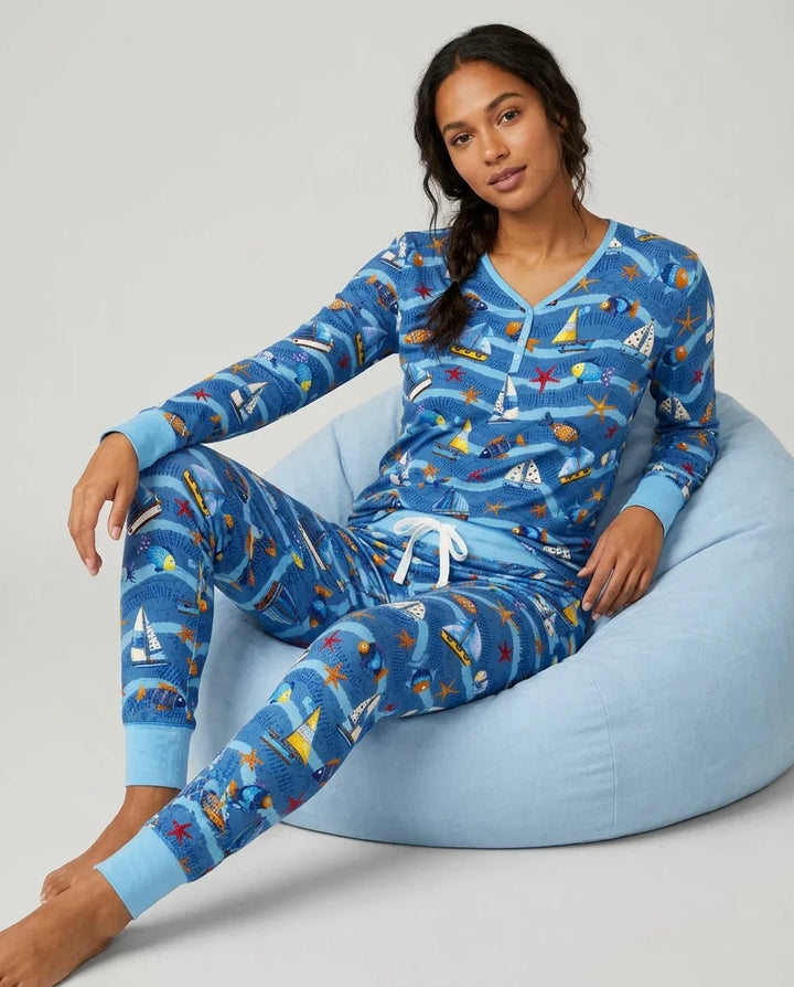 Blue Sail La Vie Family Matching Bamboo Women Pajama Set