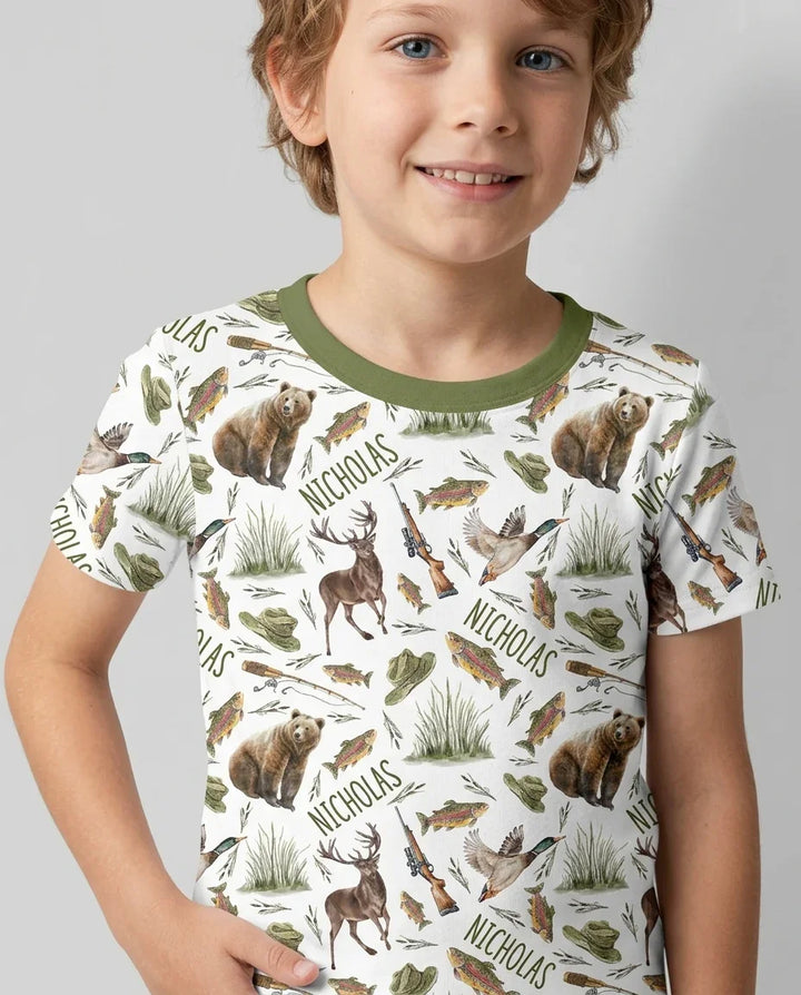 Zweiteiliges, kurzärmliges Pyjama-Set mit Marienkäfern