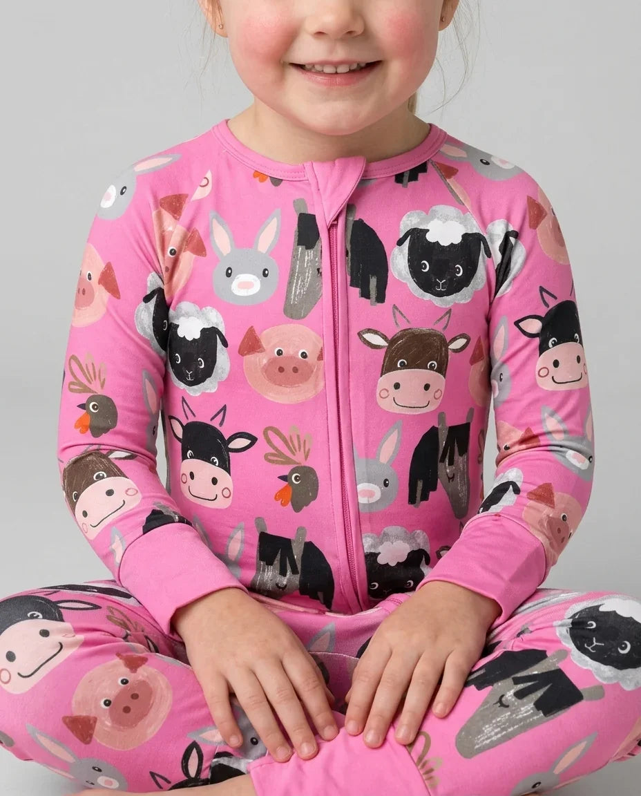 Farm Friends Family Matching Bamboo Convertible Zippy