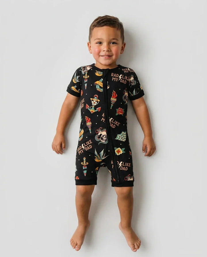 Rad Dad Society Daddy & Me Matching Bamboo Shorty Zippy
