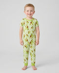 Conjunto de pijama de dos piezas de tortugas y bambú de manga corta para padre e hijo