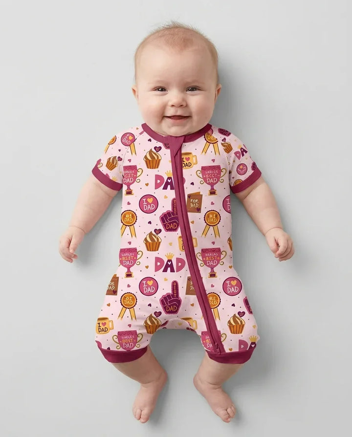 World's Best Dad Bamboo Shorty Zippy