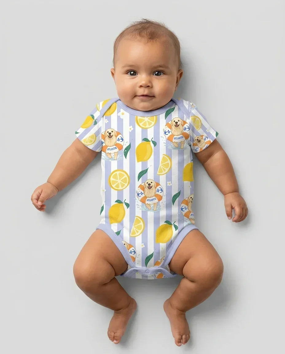 Gerippte Babykleidung mit individuellem Foto - Weich &amp; Skizzenhaft