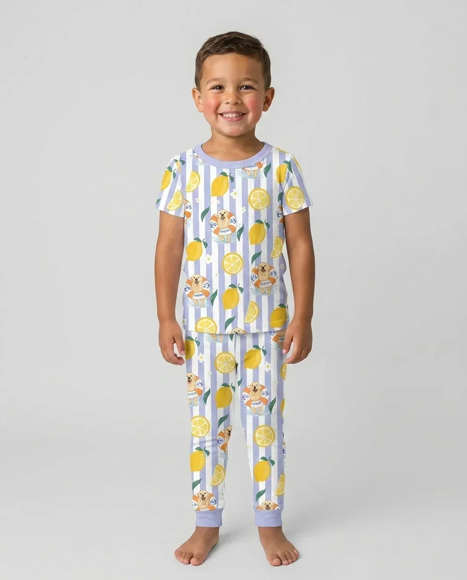 Zweiteiliges, kurzärmliges Pyjama-Set mit Marienkäfern
