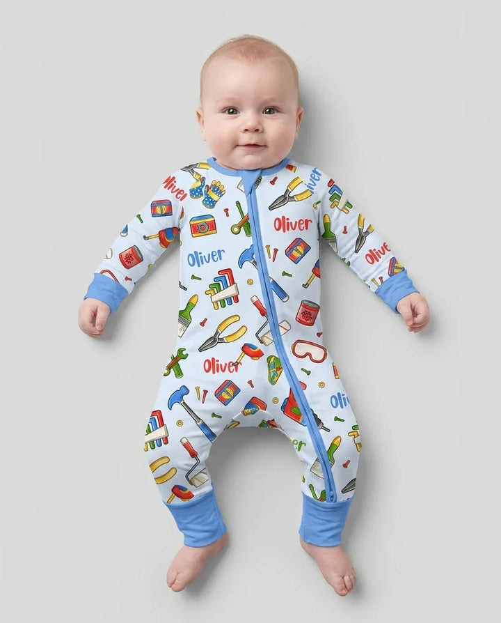 Custom Name Dad & Me Fixer Crew Bamboo Convertible Zippy