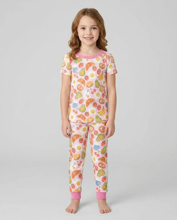 Zweiteiliges, kurzärmliges Pyjama-Set mit Marienkäfern