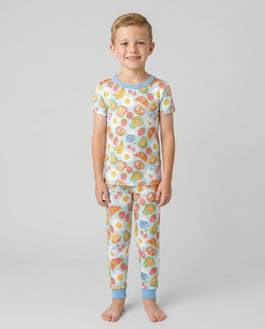 Zweiteiliges, kurzärmliges Pyjama-Set mit Marienkäfern