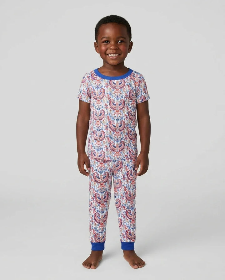 Patriotic Eagle Bamboo Two Piece Short Sleeve Pajama Set