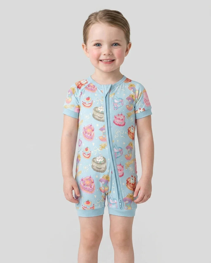 Custom Princess Baby Birthday Bamboo Shorty Zippy