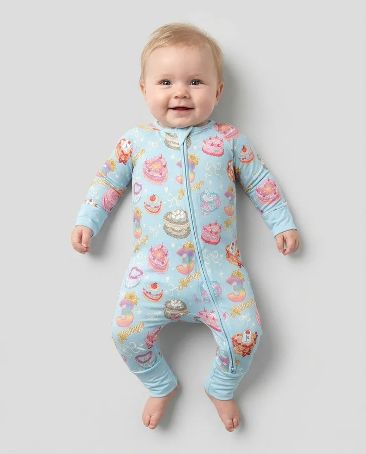 Custom Princess Baby Birthday Bamboo Convertible Zippy