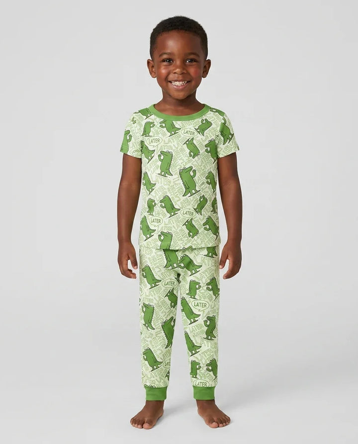 Zweiteiliges, kurzärmliges Pyjama-Set mit Marienkäfern