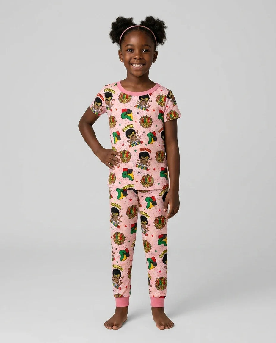 Zweiteiliges, kurzärmliges Pyjama-Set mit Marienkäfern