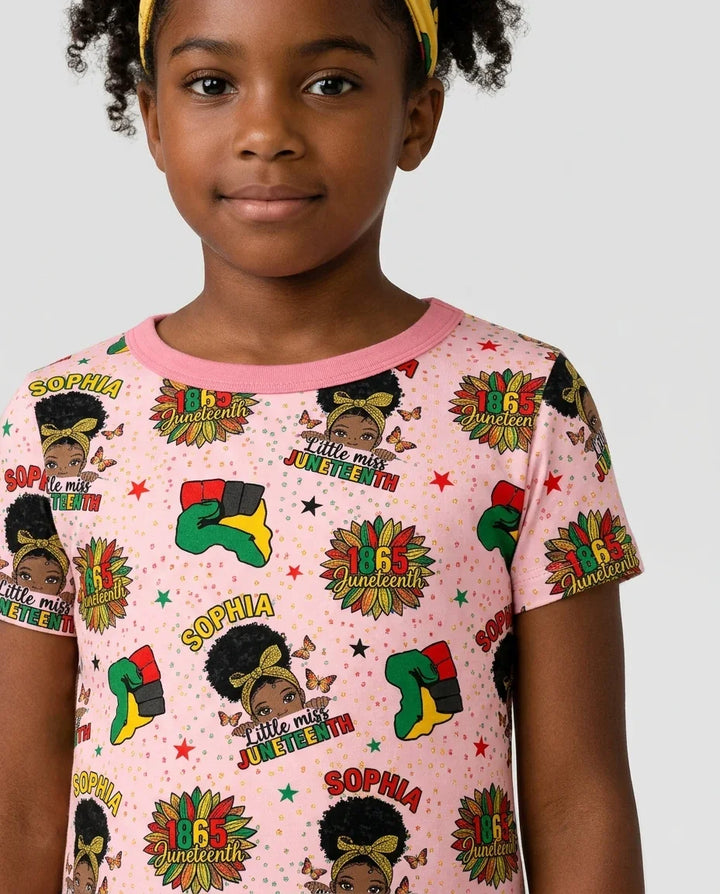 Zweiteiliges, kurzärmliges Pyjama-Set mit Marienkäfern