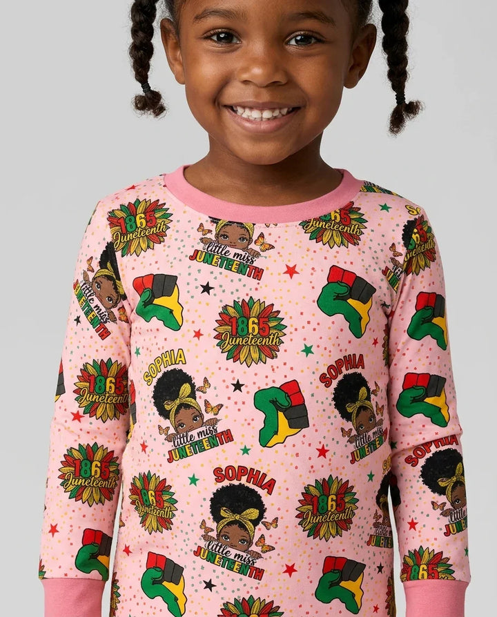 Zweiteiliges Langarm-Pyjama-Set mit Sommerfrüchten