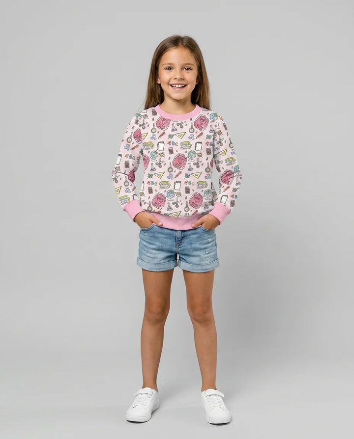 Doodle School Days Bamboo Crewneck Sweatshirt