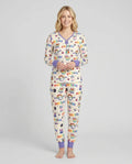 Plantilla de conjunto de pijama de mujer de bambú