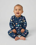 Space Alphabet Bamboo Two Piece Short Sleeve Pajama Set