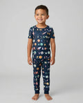Space Alphabet Bamboo Two Piece Short Sleeve Pajama Set