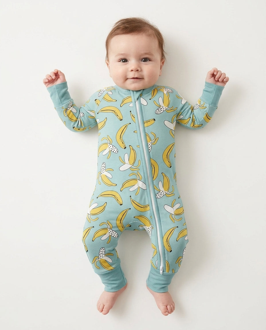 Bananas Bamboo Convertible Zippered Romper