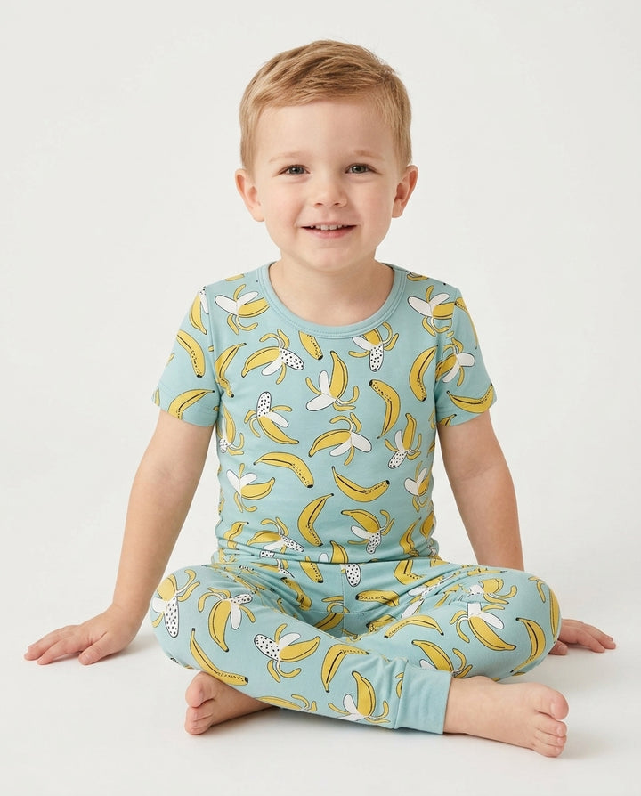 Bananas Bamboo Two Piece Short Sleeve Pajama Set