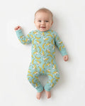 Bananas Bamboo Crescent Zippered Romper