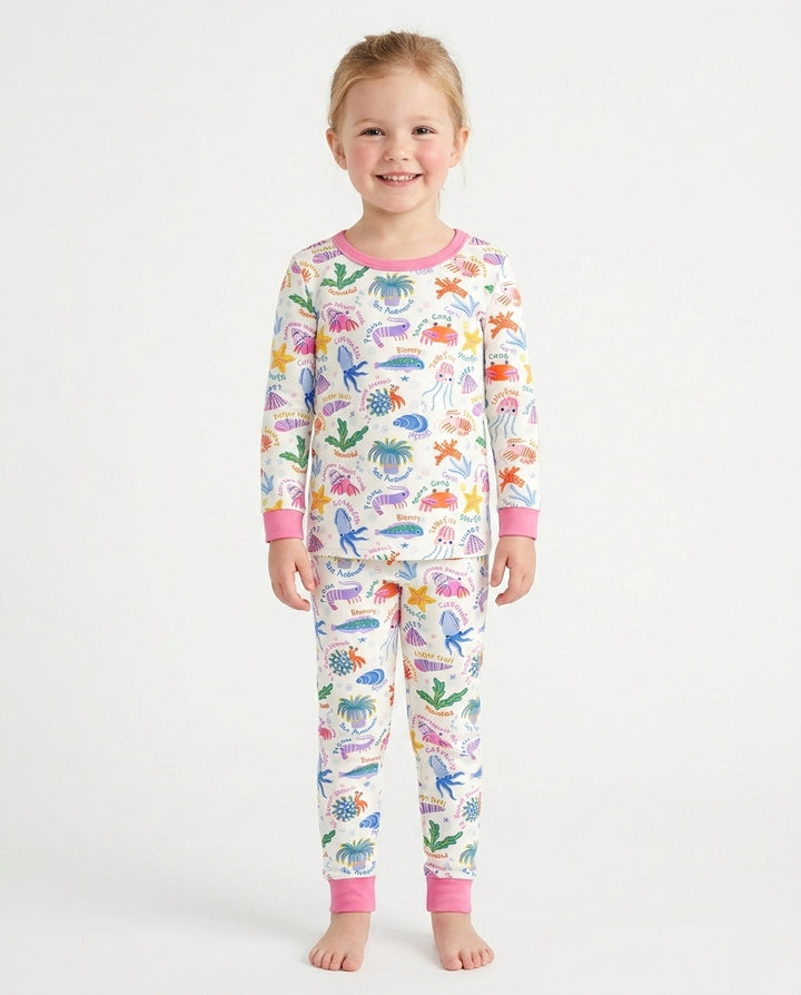 Tide Pool Pals Bamboo Two Piece Long Sleeve Pajama Set