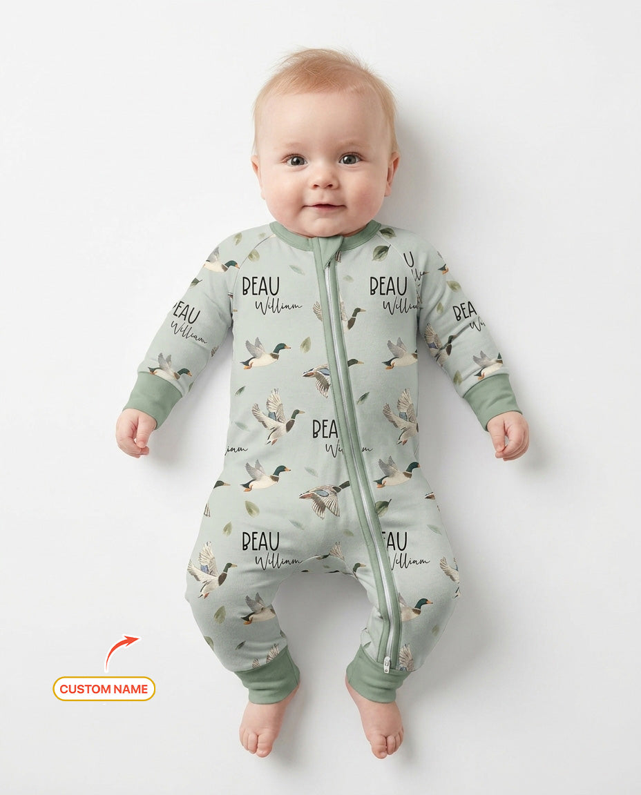 Custom Name Mallard Duck Bamboo Convertible Zippy