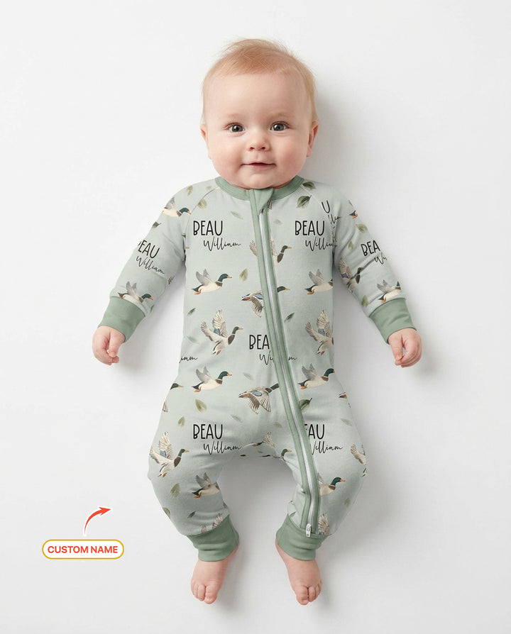 Custom Name Mallard Duck Bamboo Convertible Zippy