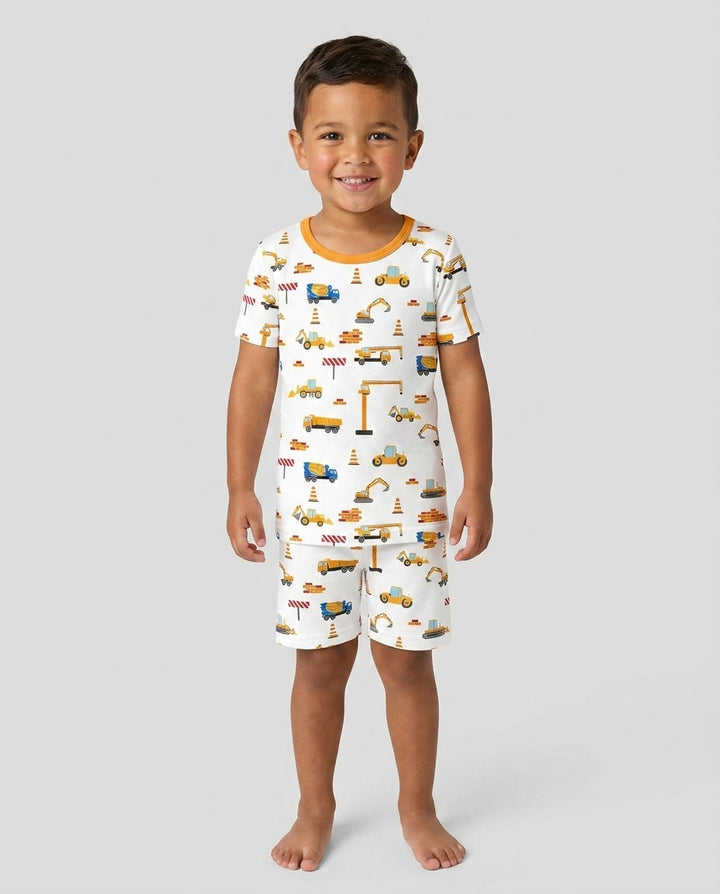Konstruktion Bambus Zweiteiliger Kurzarm-Shorts-Pyjama-Set