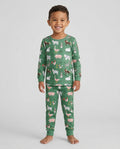 Conjunto de pijama de dos piezas de bambú de Green Farm Animals