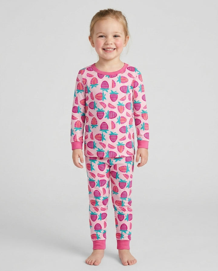 Sweet Strawberries Bamboo Two Piece Pajama Set