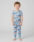 Pijama de dos piezas de bambú de manga corta Little Beach Day