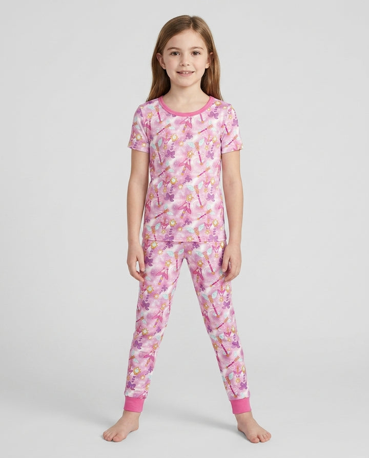 Zweiteiliges, kurzärmliges Pyjama-Set mit Marienkäfern