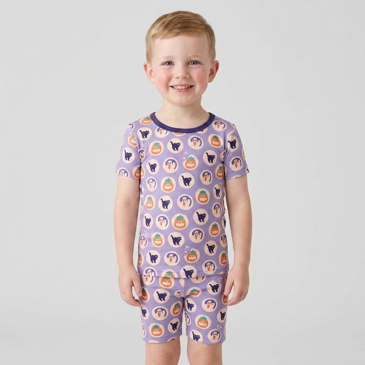 Schlafanzug-Set zweiteilig, kurze Ärmel, kurze Hose, Bambus