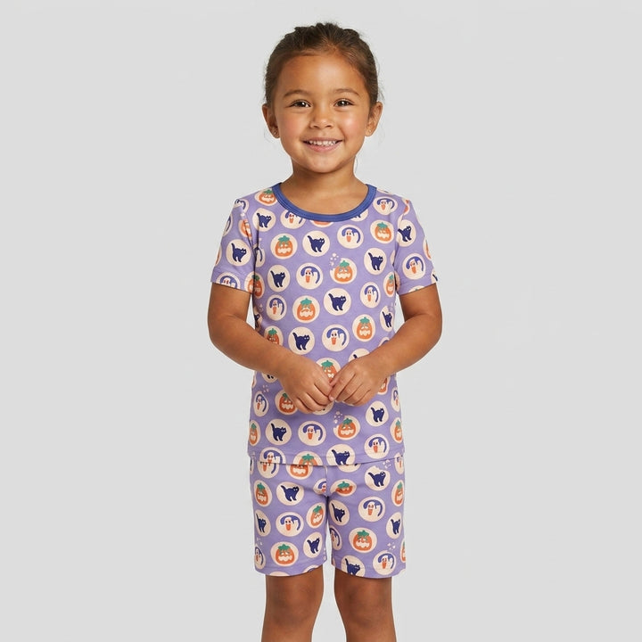 Schlafanzug-Set zweiteilig, kurze Ärmel, kurze Hose, Bambus
