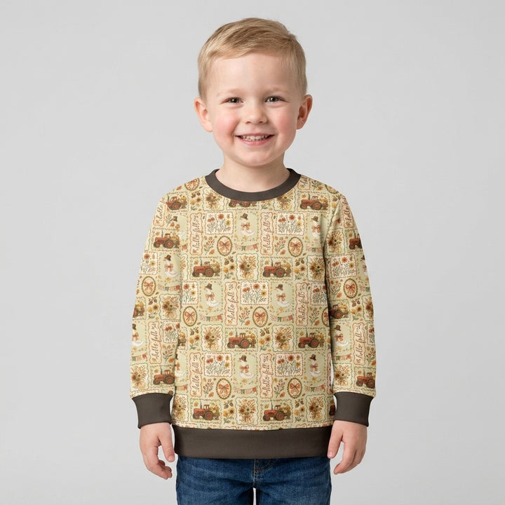 Farmhouse Fall Goose Family Matching Bamboo Crewneck Sweatshirt