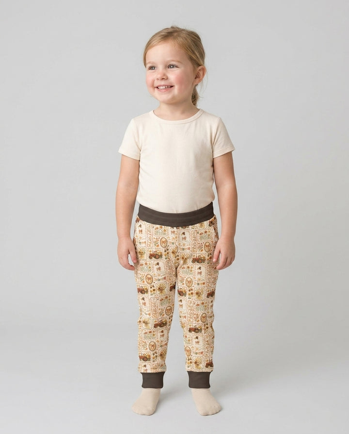 Plantilla de pantalón jogger de bambú