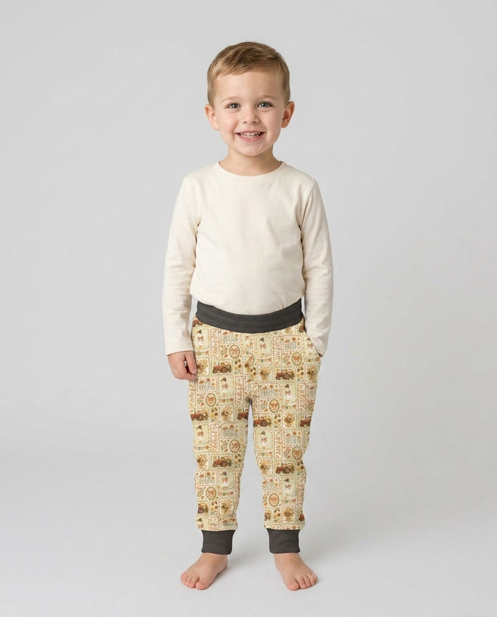 Plantilla de pantalón jogger de bambú