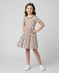 Pumpkin Toile Family Matching Bamboo Twirl Dress