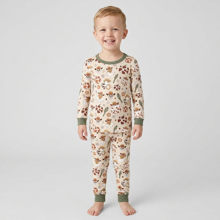 Spooky Rodeo Bamboo Two Piece Long Sleeve Pajama Set
