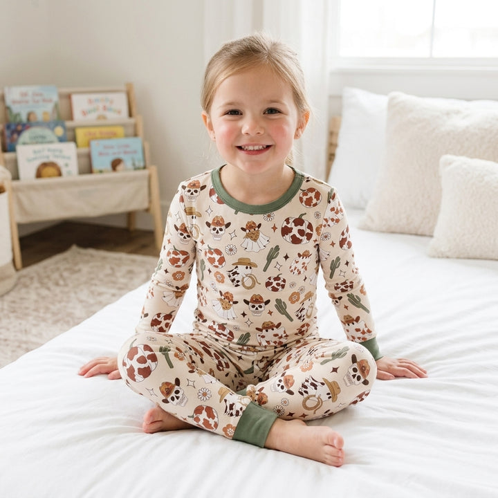Spooky Rodeo Bamboo Two Piece Long Sleeve Pajama Set