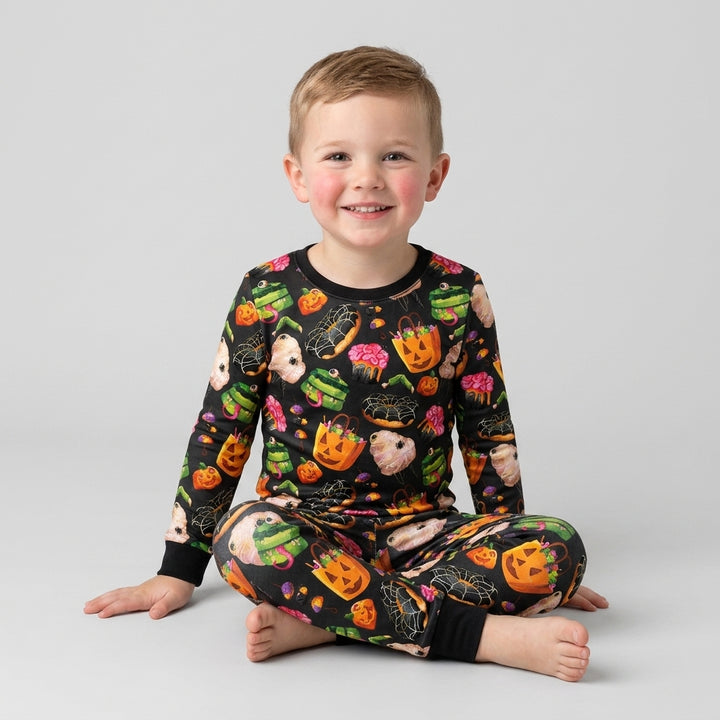 Spooky Snack Shack Bamboo Two Piece Long Sleeve Pajama Set