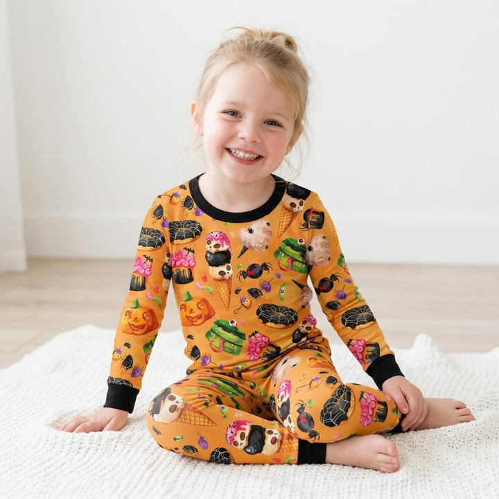 Spooky Snack Shack Bamboo Two Piece Long Sleeve Pajama Set