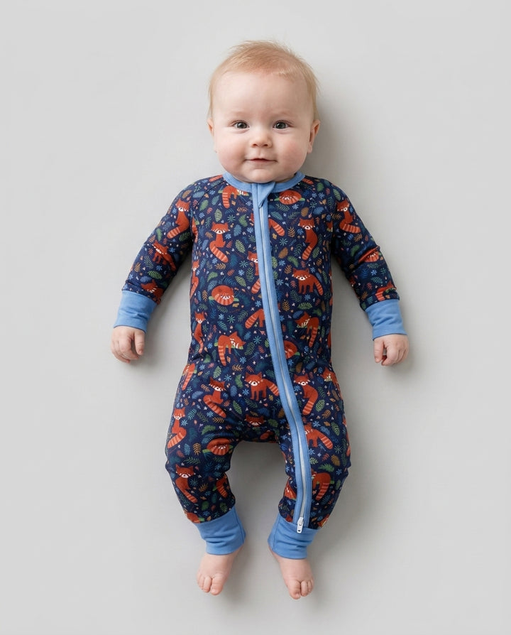 Tossed Red Panda Bamboo Convertible Zippy
