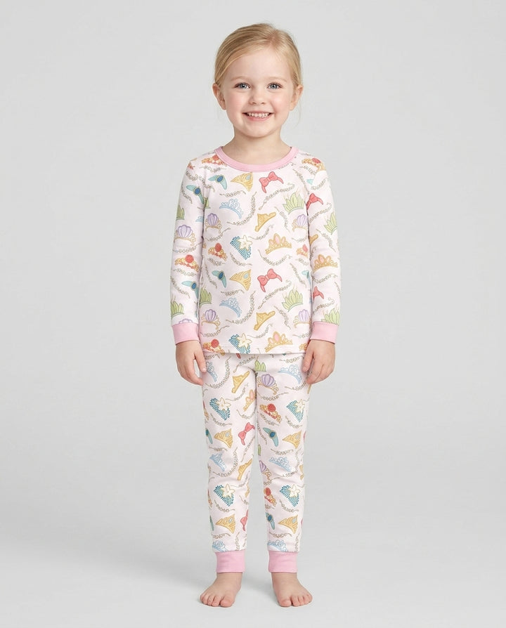 Princess Crowns Bamboo Two Piece Long Sleeve Pajama Set