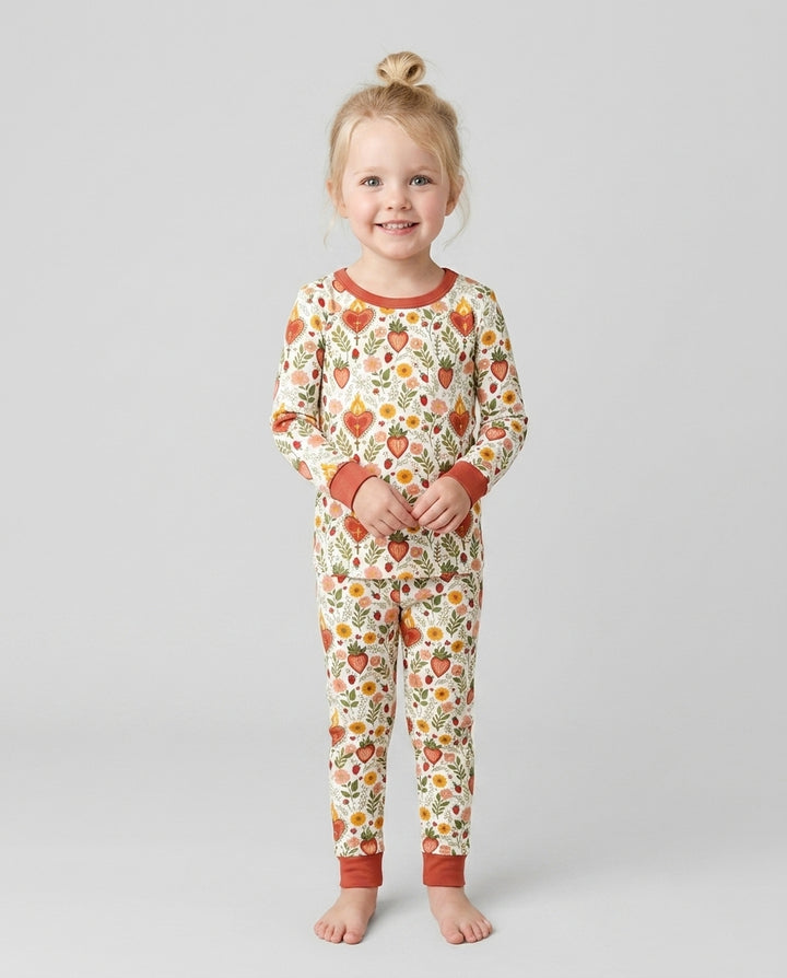 Sacred Blooms Bamboo Two Piece Long Sleeve Pajama Set