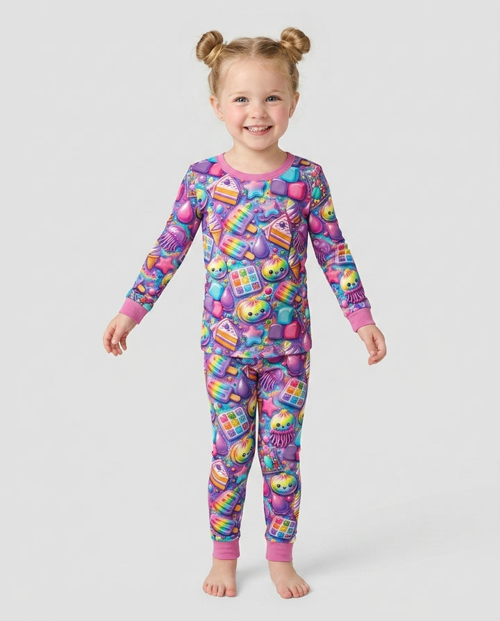 Squishy Party Bamboo Two Piece Long Sleeve Pajama Set